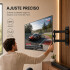Soporte De Pared Movil Brazo Acero Tele Tv De 37-70" Brateck Color Negro
