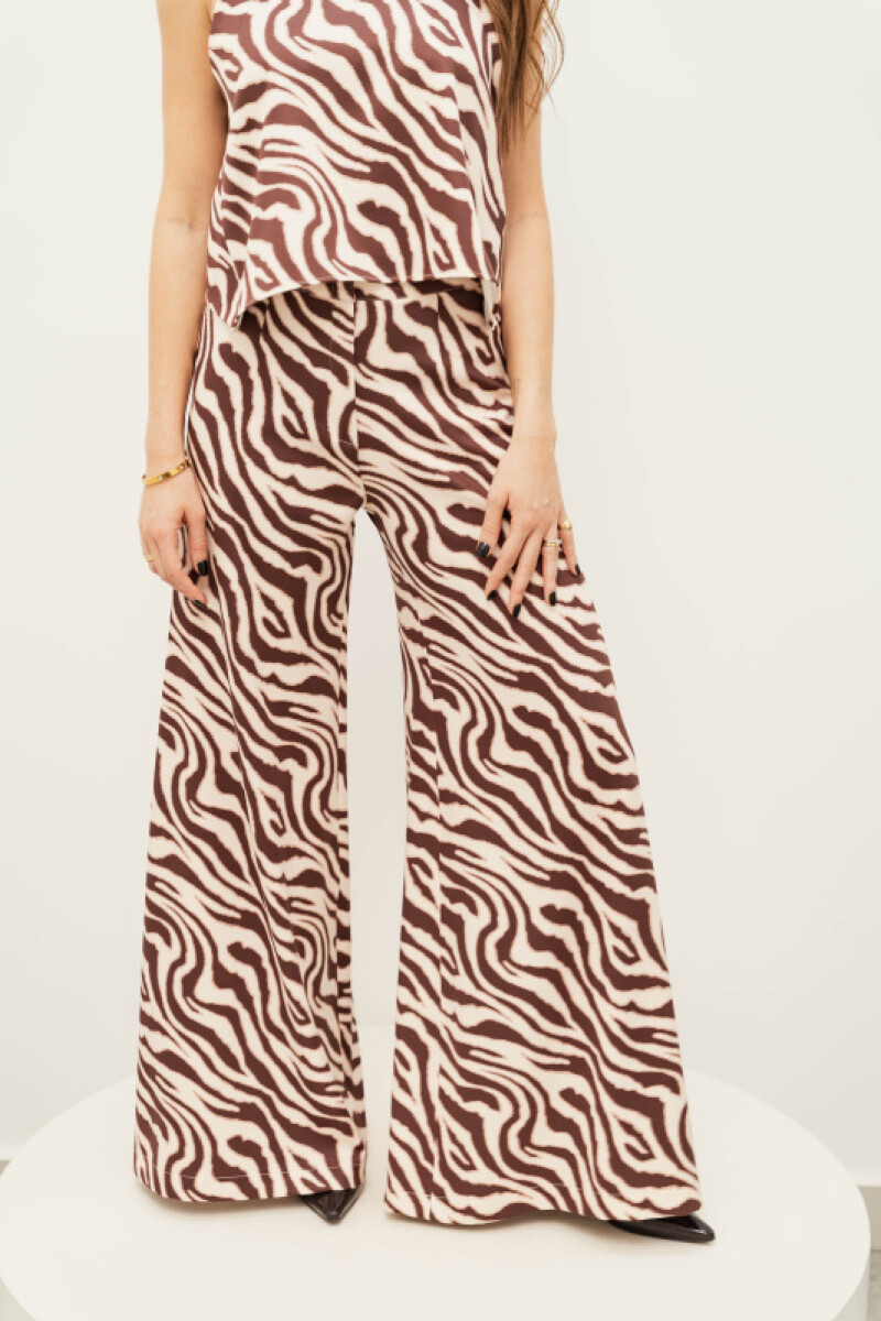 PANTALON SERENA REDDISH BROWN ZEBRA PANTALON SERENA REDDISH BROWN ZEBRA