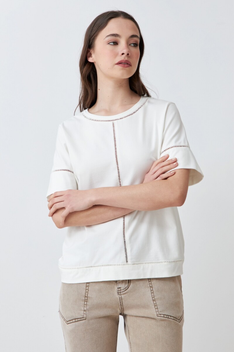 Remera con vainillas blanco