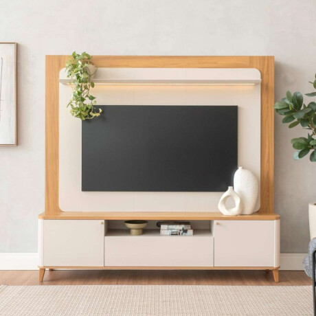 Modular para Tv Munique Nature/Blanco