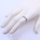 Anillo medio sin fin oro 18k blanco con brillantes engarce 4 puntas Anillo medio sin fin oro 18k blanco con brillantes engarce 4 puntas