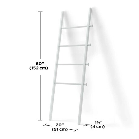 ESCALERA DECORATIVA MADERA-Y-ACERO BLANCO 1017445