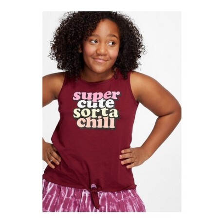 Musculosa para niña Justice Cute Bordó