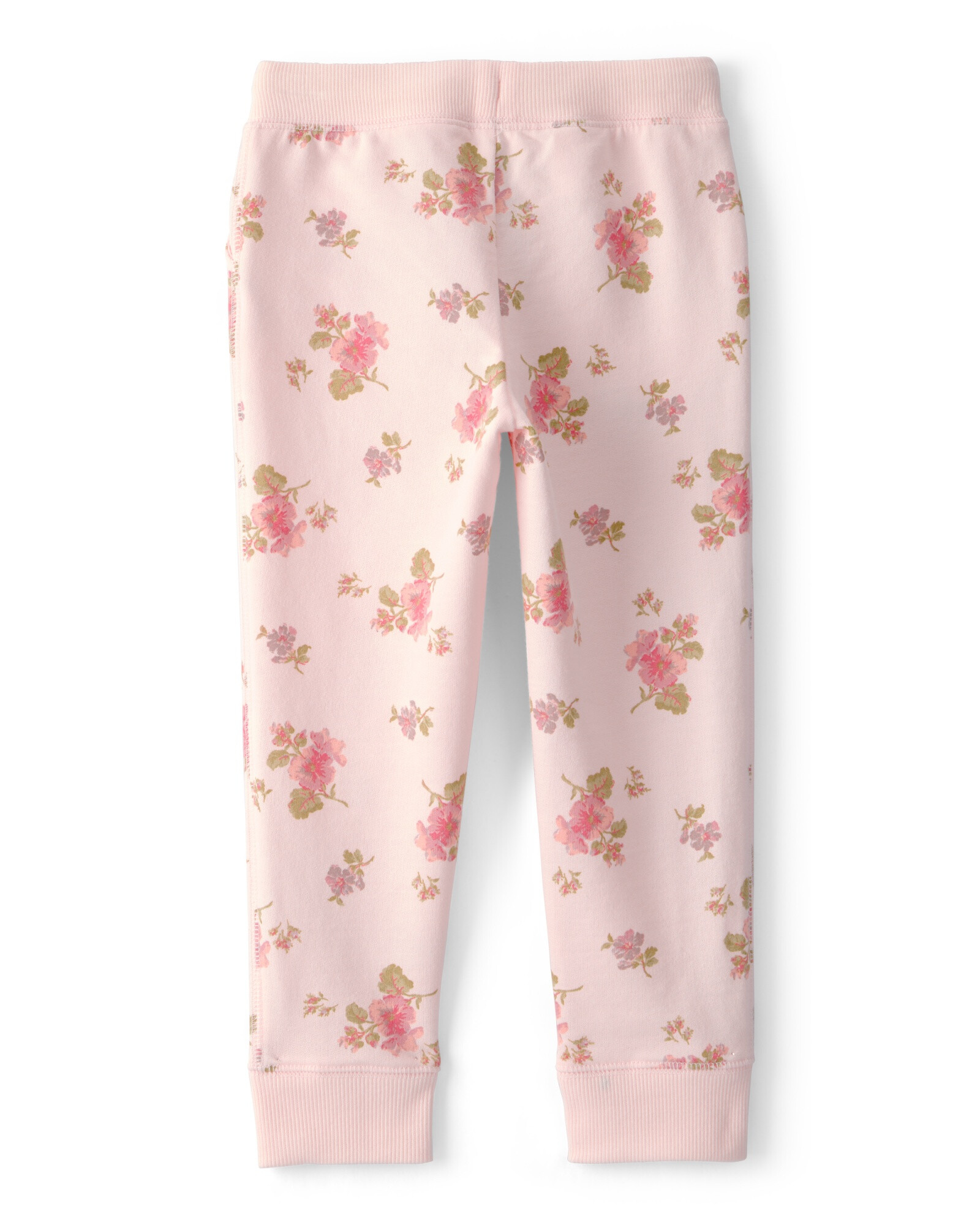 Pantalón deportivo de algodón, rosado, diseño floral Pantalón deportivo de algodón, rosado, diseño floral