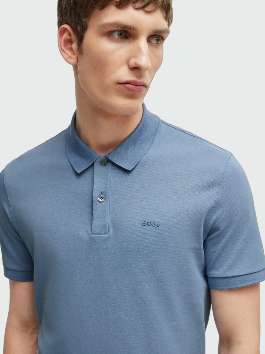 BOSS Polo de Algodón Piqué con Logo Bordado 
