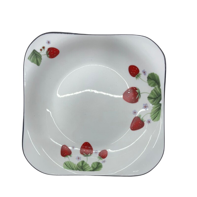 PLATO PLAYO DE PORCELANA CUADRADO • 18.5cm PLATO PLAYO DE PORCELANA CUADRADO • 18.5cm