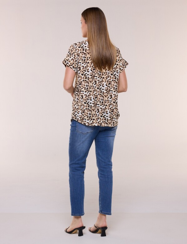 Blusa Holgada Printed BEIGE/MULTI