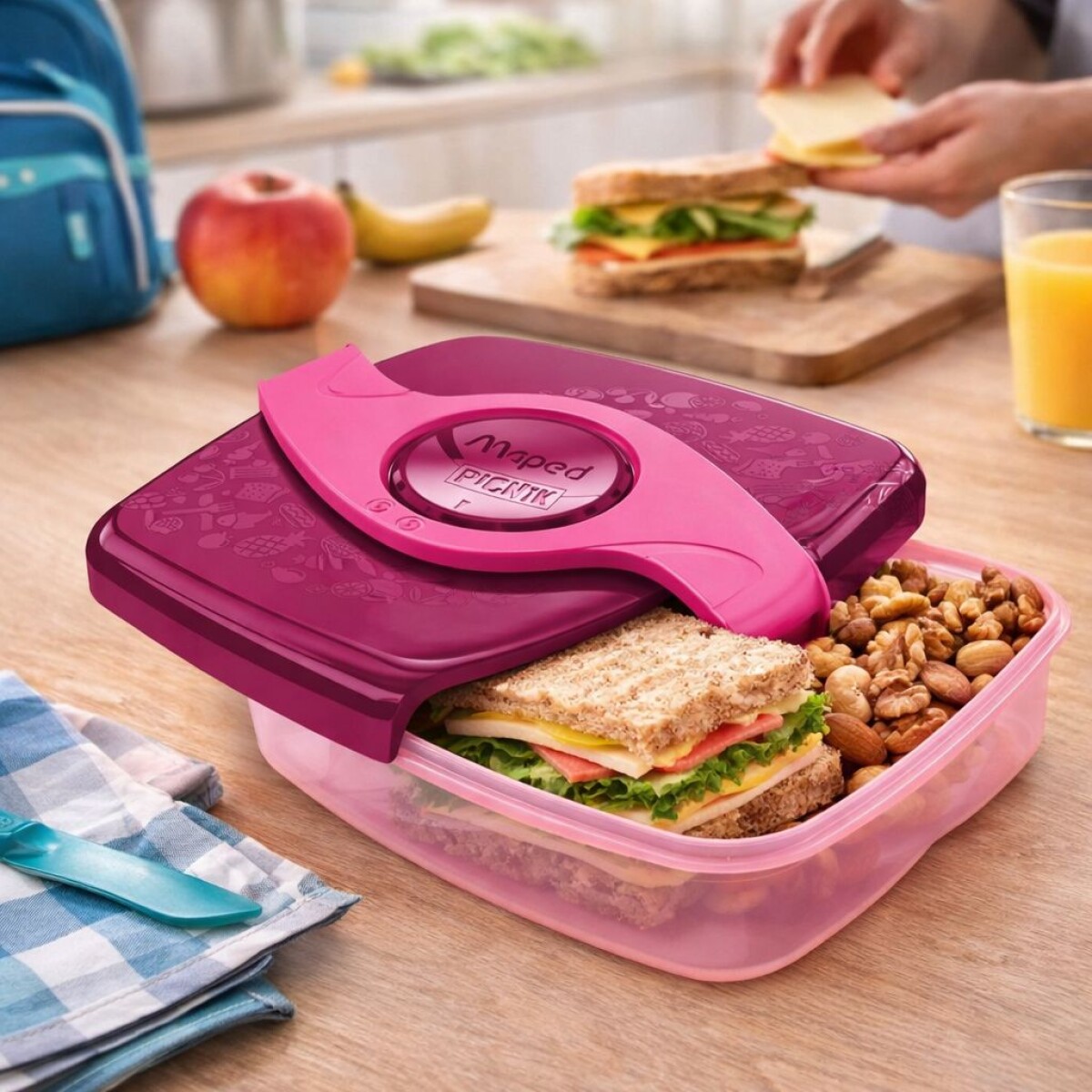 Tupper Hermético para Alimentos con Cierre de Seguridad - Violeta 