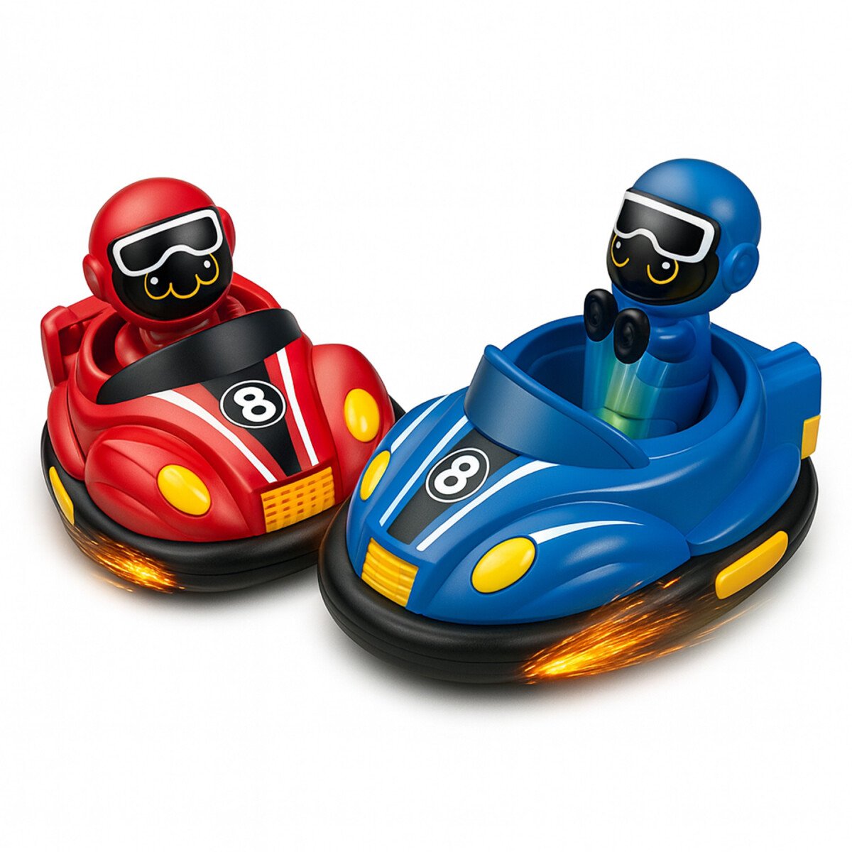 Auto Control Remoto Autitos Chocadores Go Karts Con Sonido - Color Rojo y Azul 