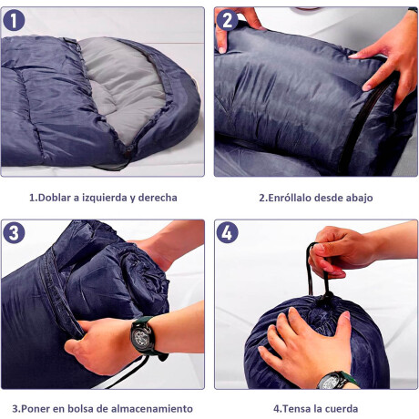 Sobre Dormir Capucha Colcha 190x83+ Bolso Camping Azul