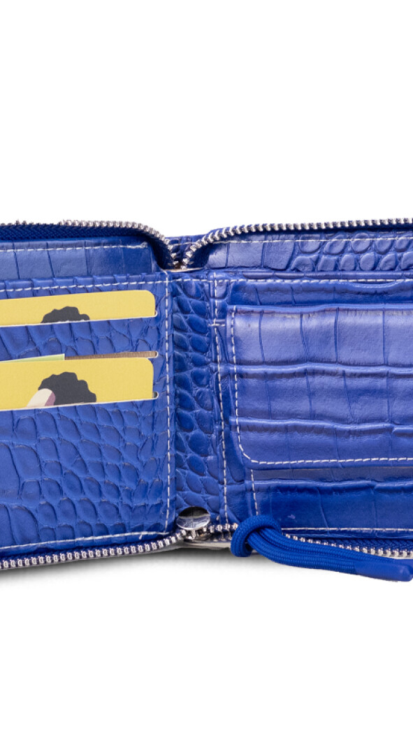 BILLETERA CANDELA CROCO AZUL ROYAL