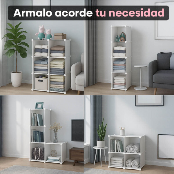 Estantería Biblioteca IMBACK IBK-PLC008 | 6 Cubos Modulares, Compacta, Resistente y Versátil Blanco Estantería Biblioteca IMBACK IBK-PLC008 | 6 Cubos Modulares, Compacta, Resistente y Versátil Blanco