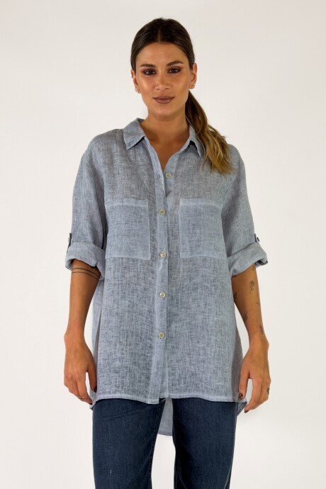 CAMISA SOLANAS Celeste