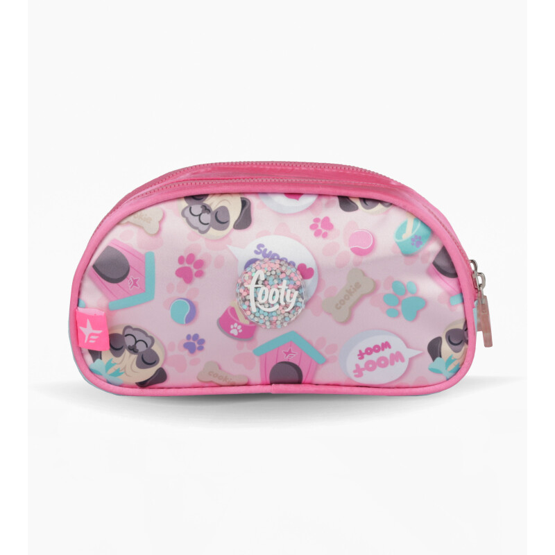 Cartuchera Infantil Footy Puppy Rosa - Celeste