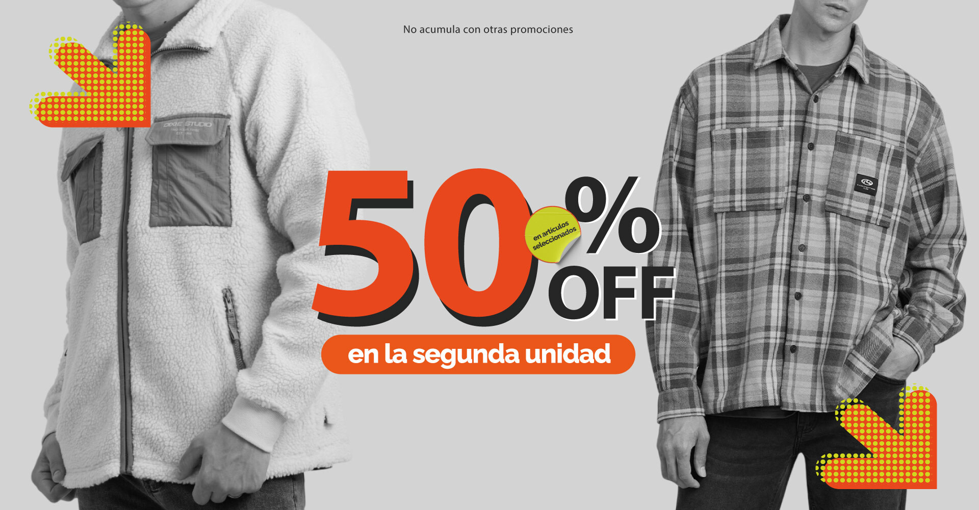 +50% extra en la 2º prenda