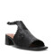 Sandalias de Mujer Bottero Cuero Calado Negro