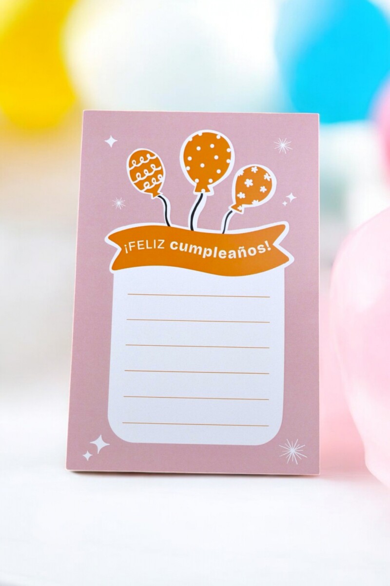 Tarjeta cumpleaños 10x15. - DISEÑO 11 