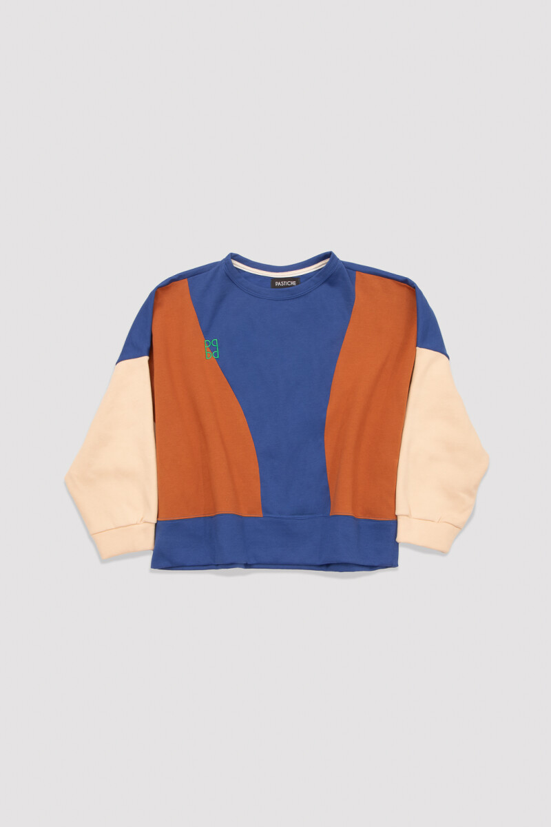 Buzo Lula Colorblock Azul