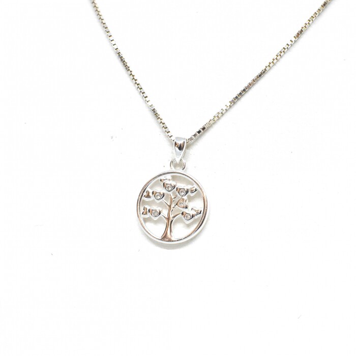 Cadena y Colgante en Plata 925 con Zirconias Cadena y Colgante en Plata 925 con Zirconias