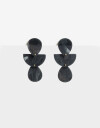 Aros Colgantes Cortos Acrilico Aros Colgantes Cortos Acrílico - Negro