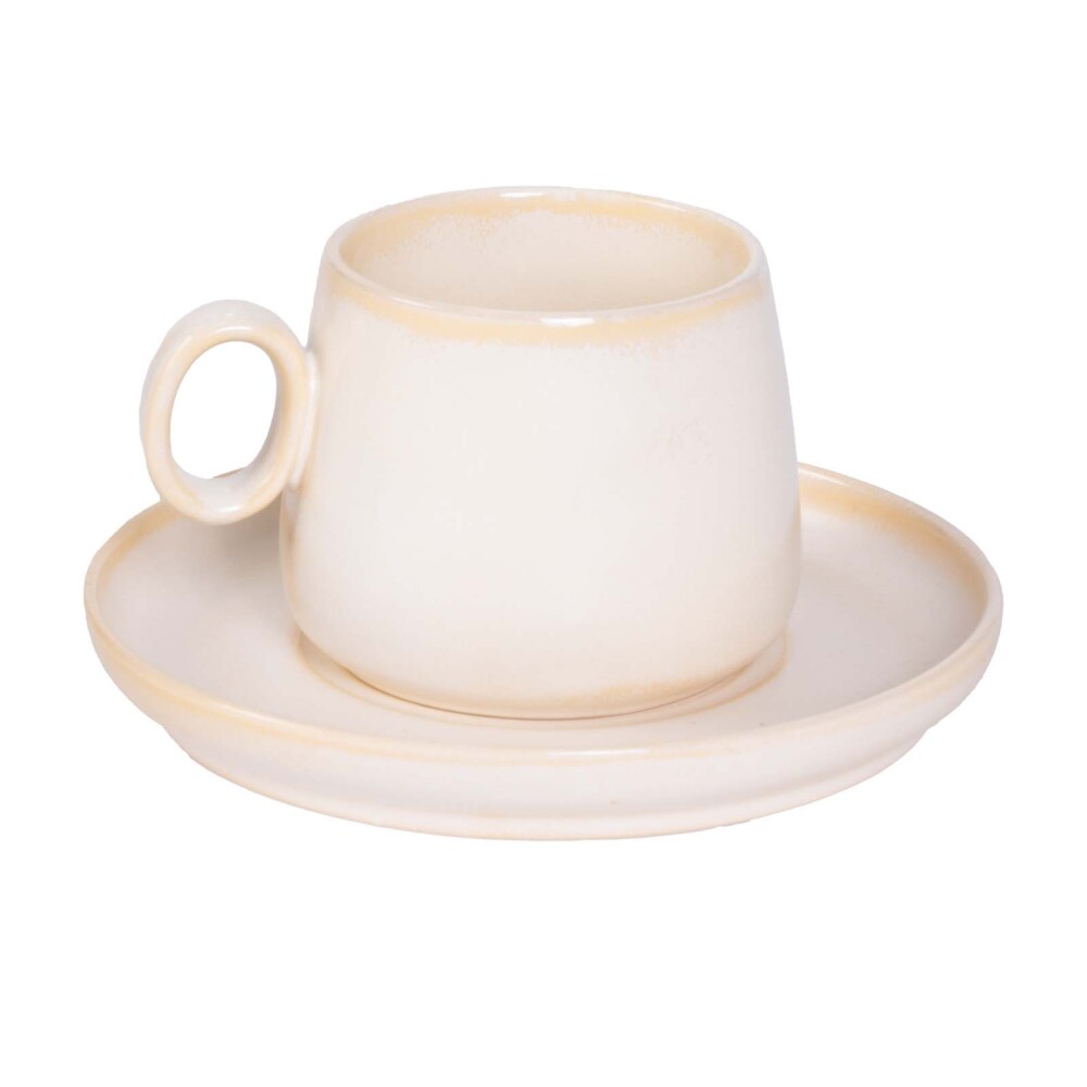 TAZA C/PLATO 200ML CERAMICA MULTICOLOR A076