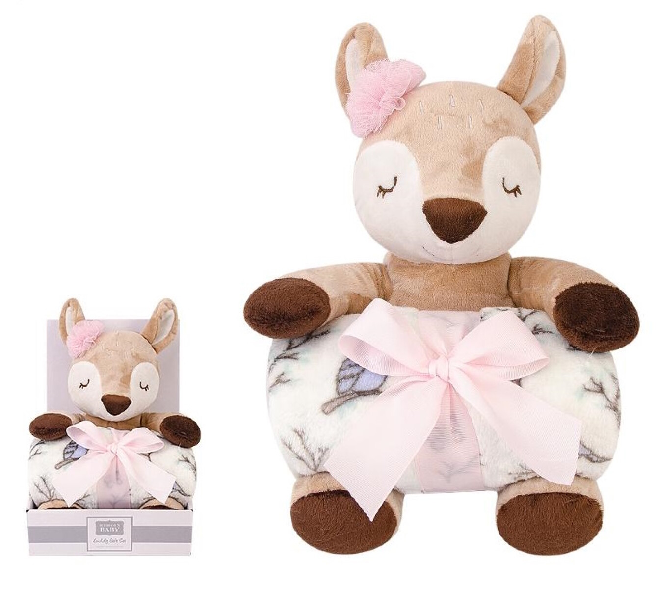 Set Hudson Baby Manta con Peluche - CIERVO 