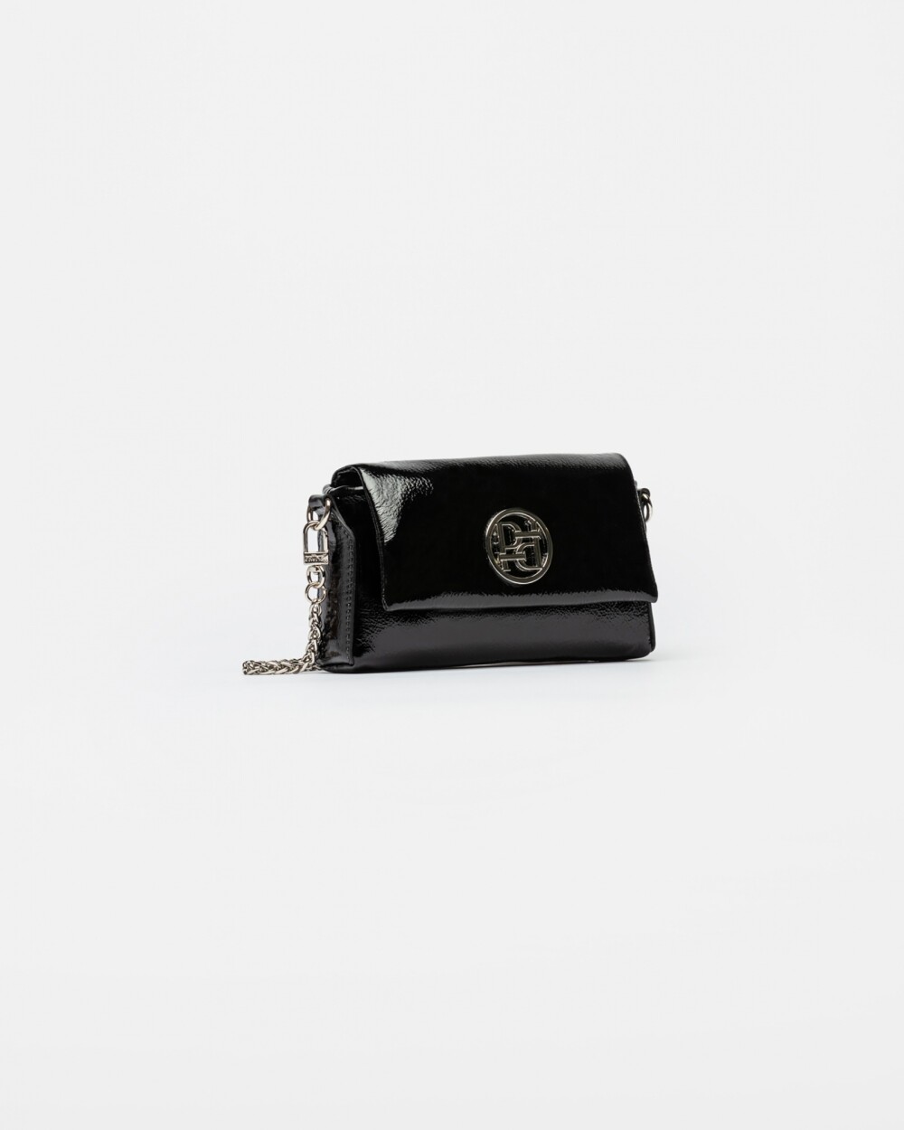 Mini bag Olivia en cuero charol Negro
