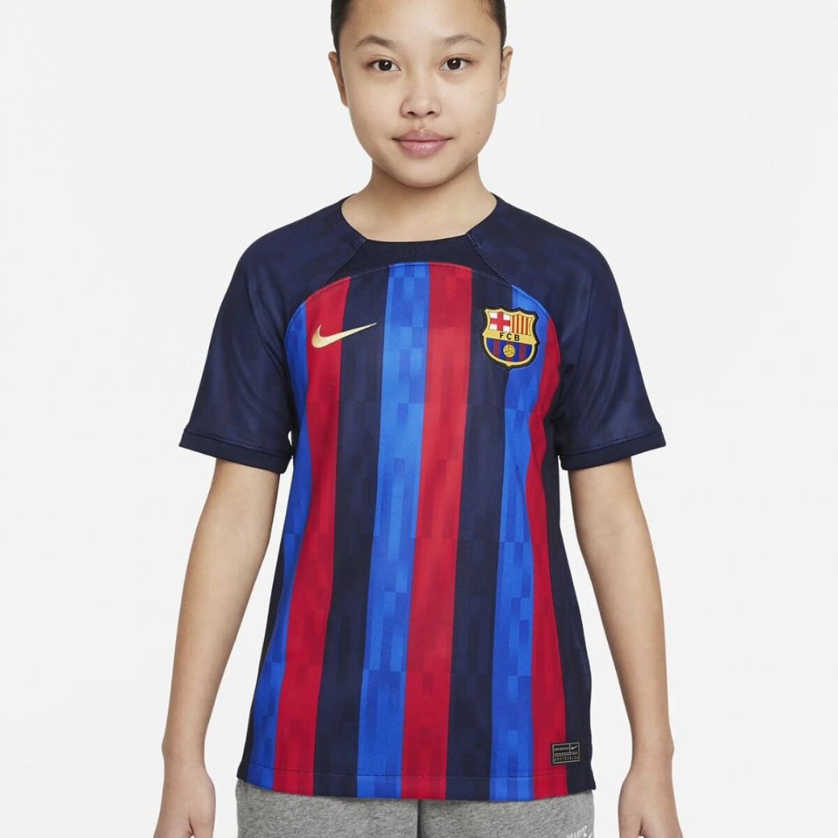 Camiseta Nike Futbol FCB Niño y Df Stad Jsy Ss Obsidian - S/C 