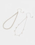 Chokers Bañada en Plata Set De Chokers Bañados En Plata - Plateado
