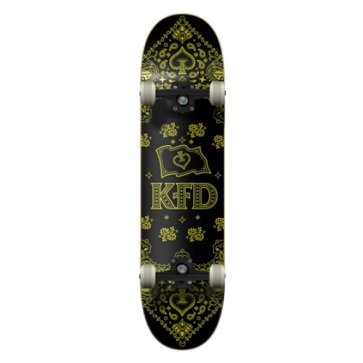 Skate armado KFD PROGRESSIVE PREMIUM BANDANA FOIL GOLD 7.75" Skate armado KFD PROGRESSIVE PREMIUM BANDANA FOIL GOLD 7.75"