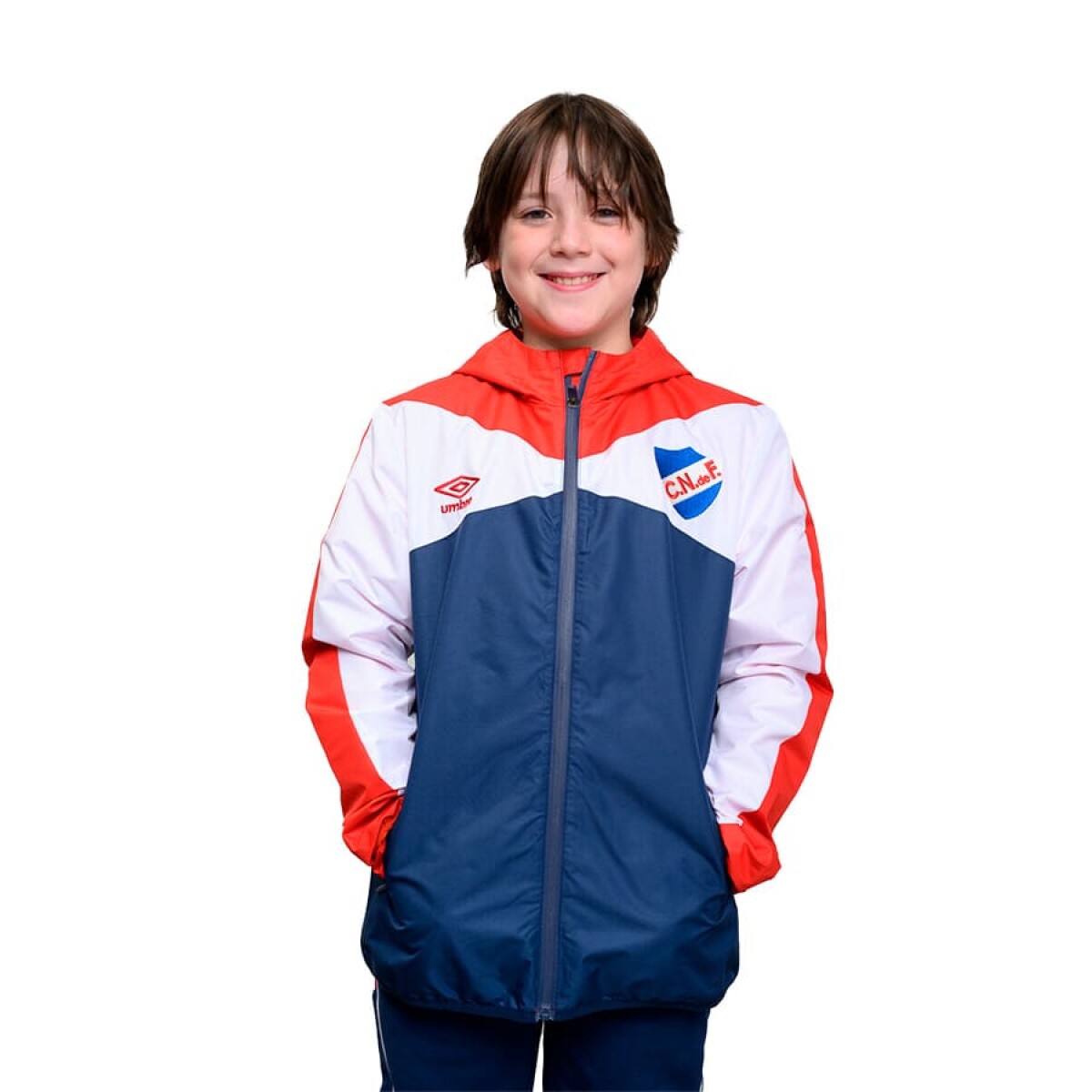 Campera - Umbro - UMBRO CAMPERA DE LLUVIA PULSE CNF de Niños - NU243013 - Azul-blanco 