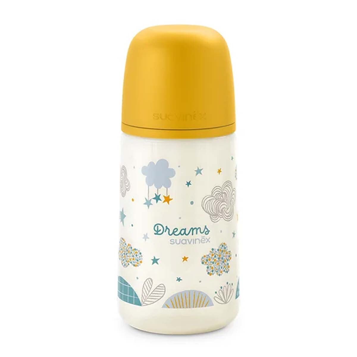Mamadera Suavinex 0-6M 270Ml Anatómica Flujo Medio Dreams - Mostaza 