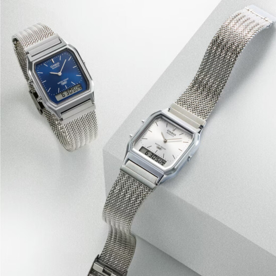 Reloj CASIO RETRO AQ230EM-7ADF Acero Plateado Esfera 30mm 0