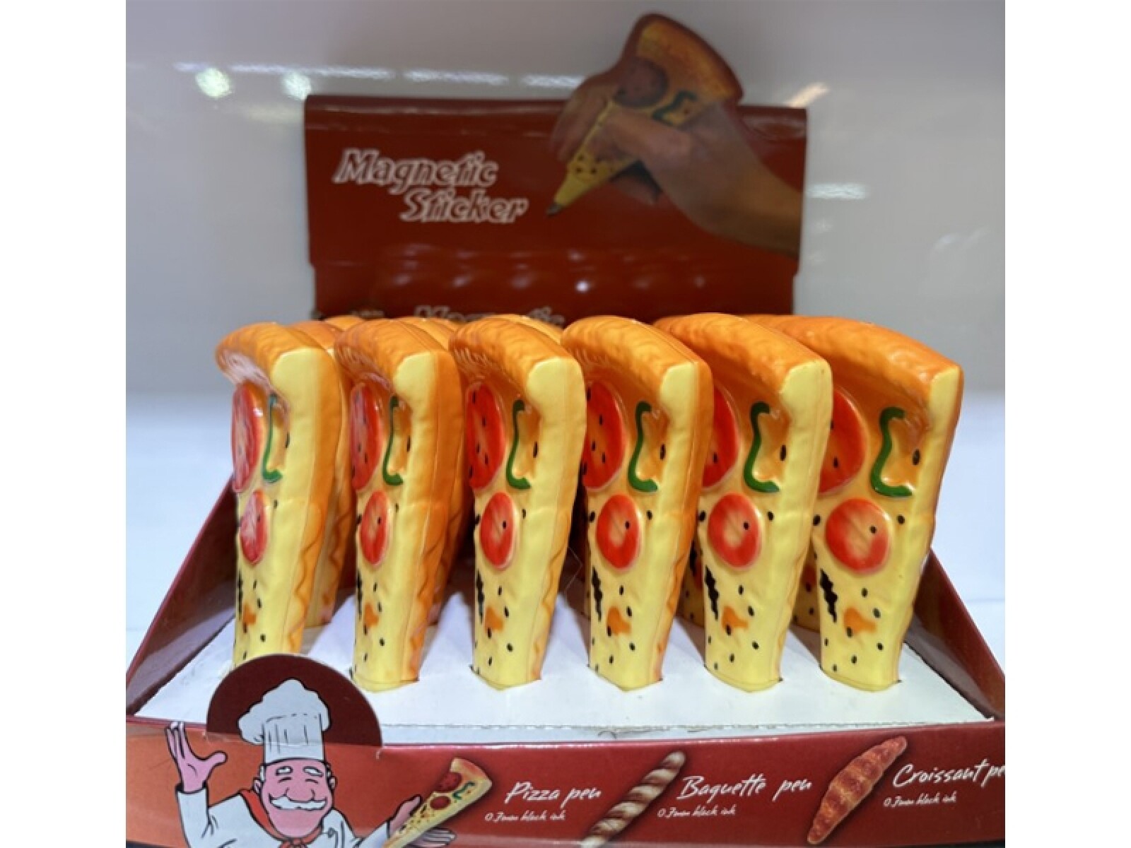 BOLÍGRAFO EN FORMA DE PIZZA CON IMÁN 