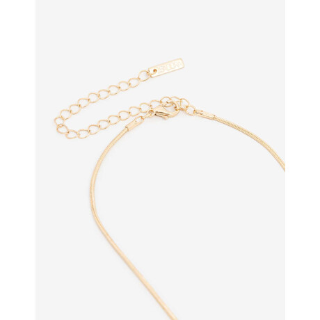 Collar Largo De Metal Dorado