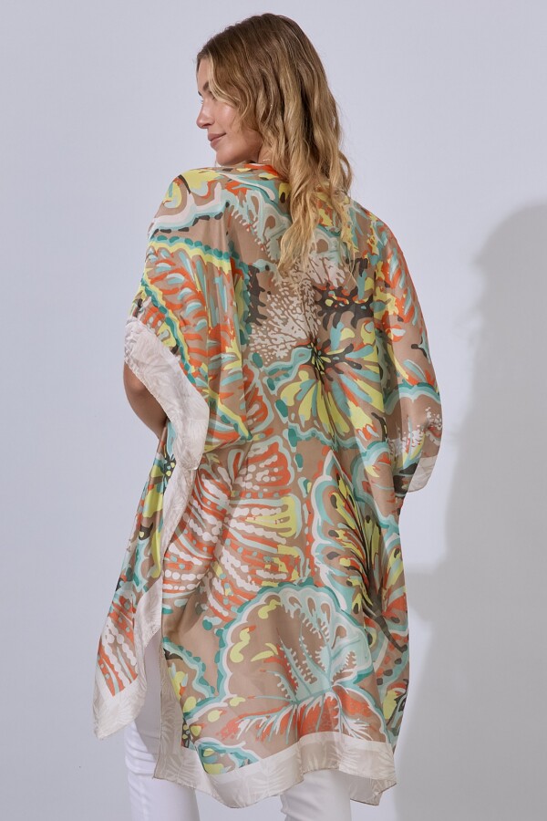 Kimono Printed MULTI/TOSTADO