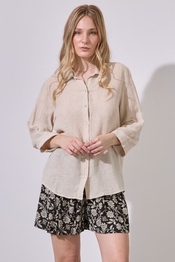 Camisa Lino BEIGE