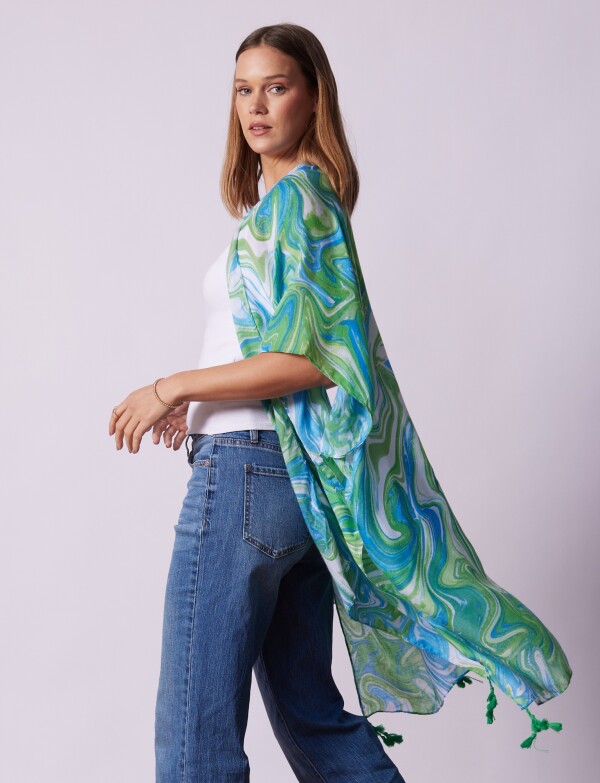Kimono Printed VERDE/MULTI