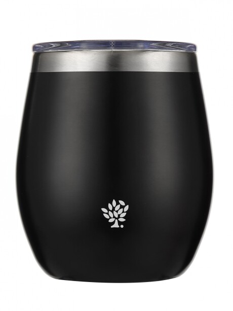 Mate Acero Inox. con Tapa Negro Metalizado