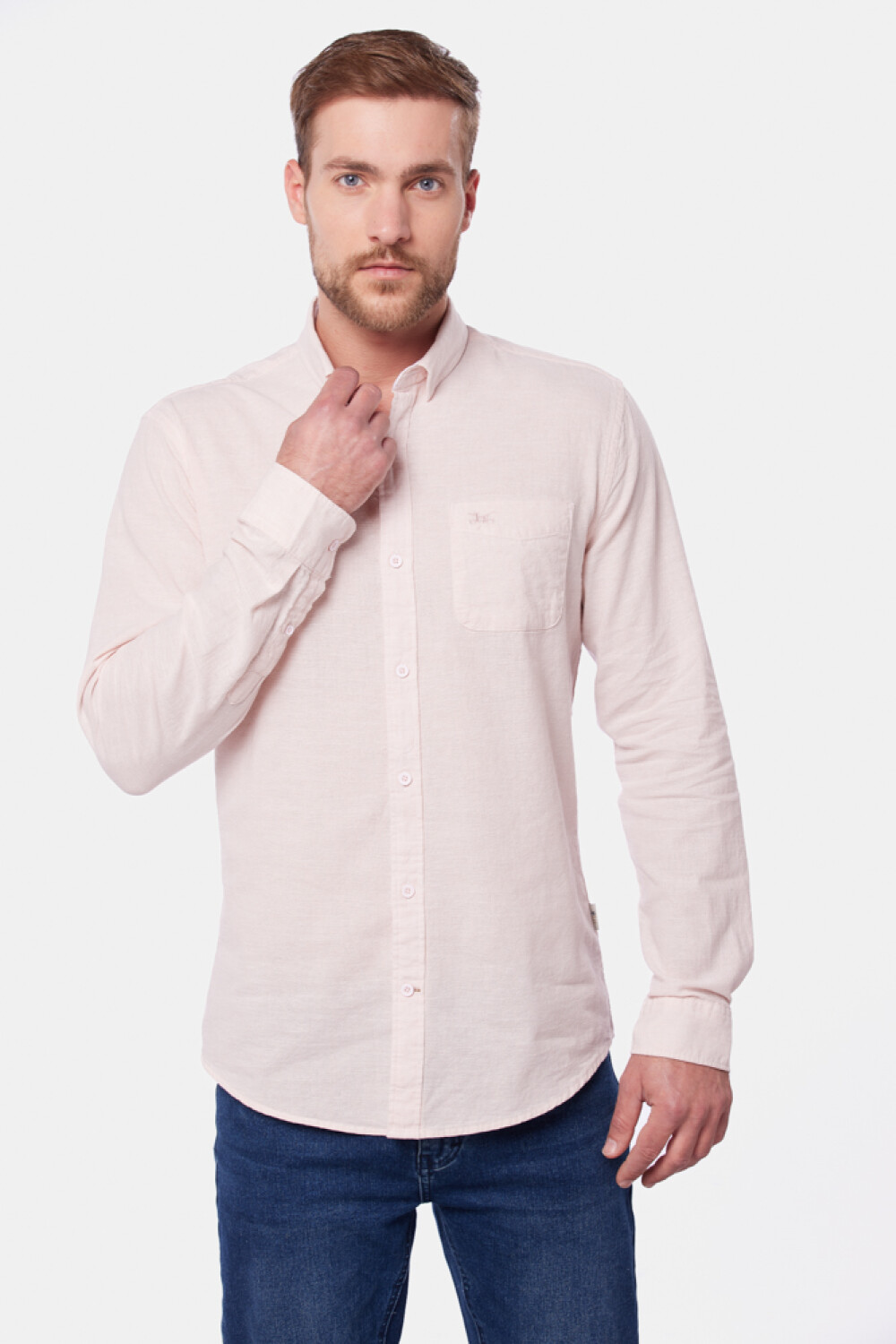 CAMISA DE LINO Rosado