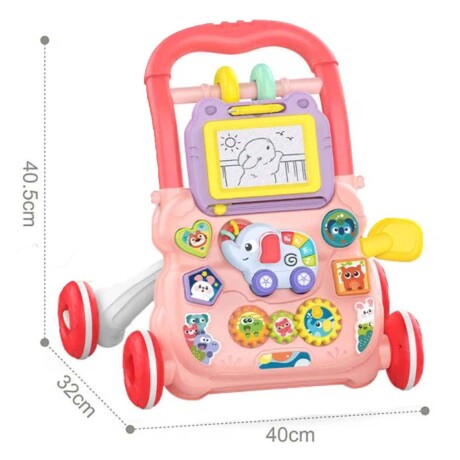 Caminador Andador de Bebé Musical Juegos Actividades Huanger Rosa
