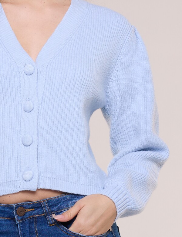 Cardigan Crop Btn Fo CELESTE