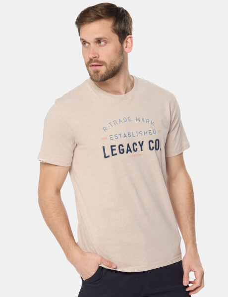 REMERA ESTAMPADA Beige