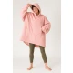 Buzo Manta Con Capucha Polar y Corderito unisex Rosa
