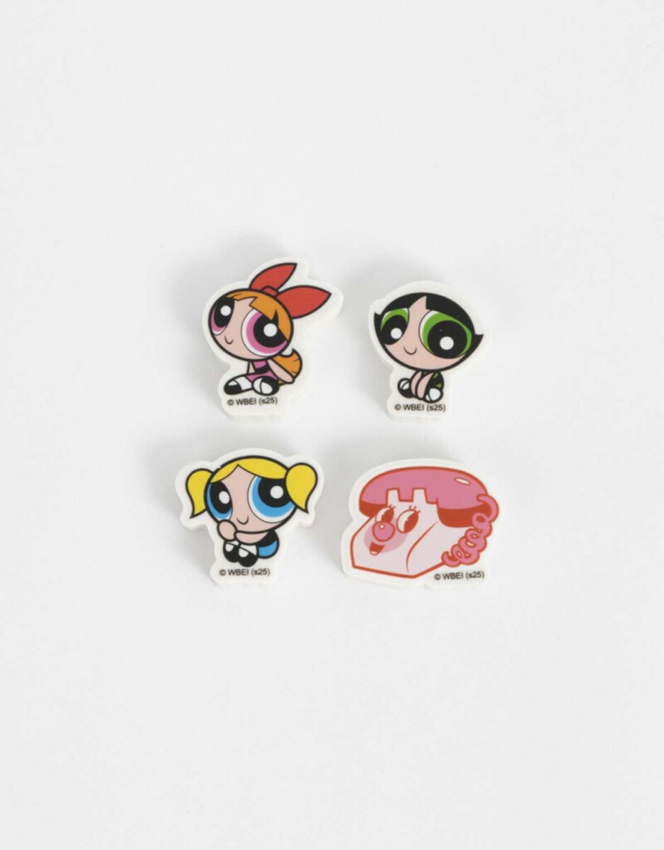 Set De Gomas De Borrar ''chicas Superpoderosas'' - Combinacion Multicolor 