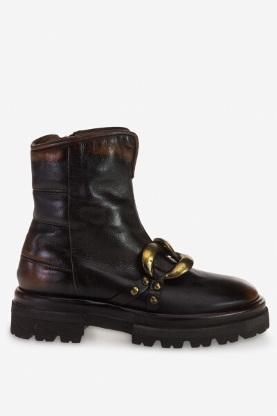 LADIES LEATHER BOOTS Marron