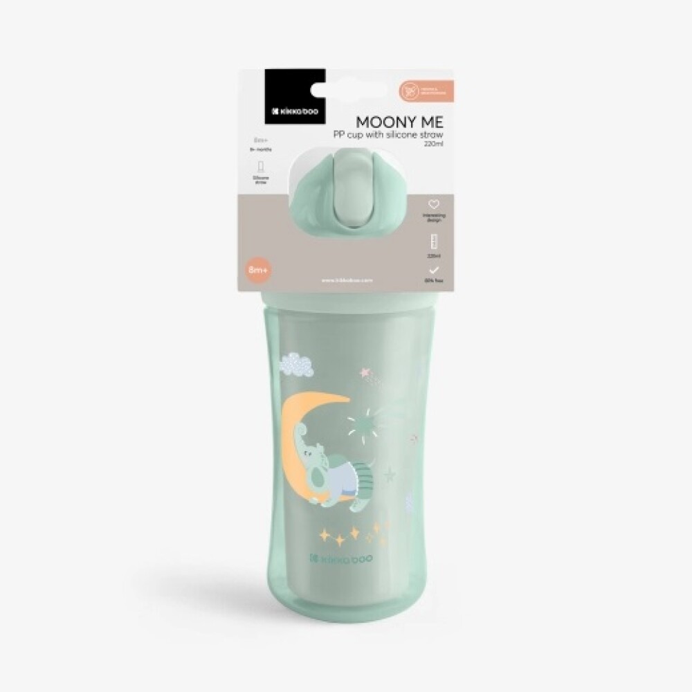 Vaso sorbito moony KIKKABOO verde agua