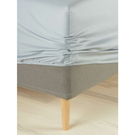 Sabana Bajera Saten Tine 90X200X35 Gris Claro
