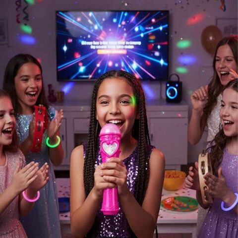 OUTLET Micrófono con luz y sonido 17x6cm Outlet Micrófono Con Luz Y Sonido 17x6cm