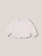 Blusa De Dobby Con Pliegue Central Blanco Roto